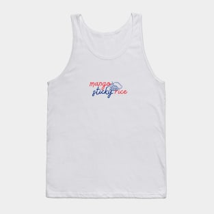 mango sticky rice - Thai red and blue - Flag color - with sketch Tank Top